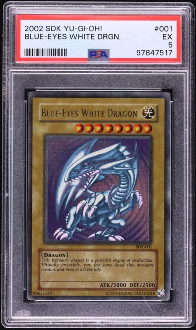 2002 #SDK-001 Blue-Eyes White Dragon PSA 5 Yu-Gi-Oh! Starter Deck Kaiba Ultra Rare
