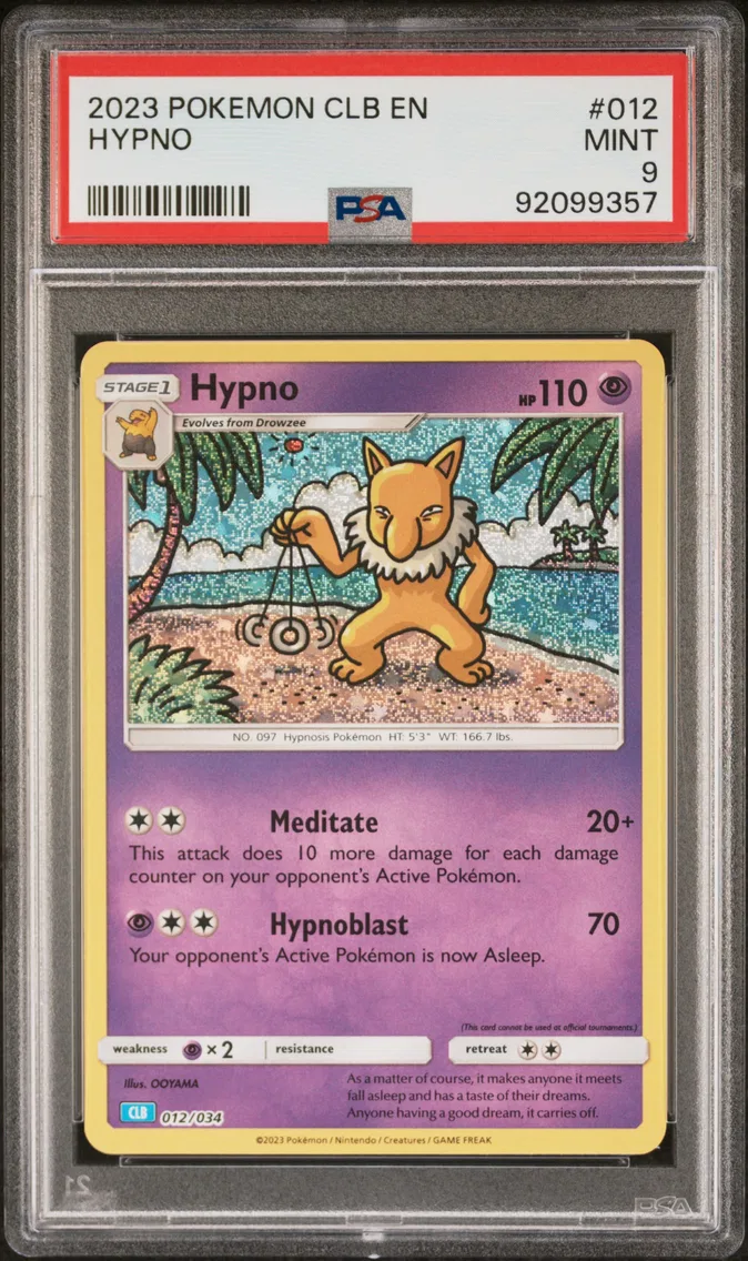 2023 #012 Hypno PSA 9 Clb-Trading Card Game Classic Blastoise & Suicune EX Deck