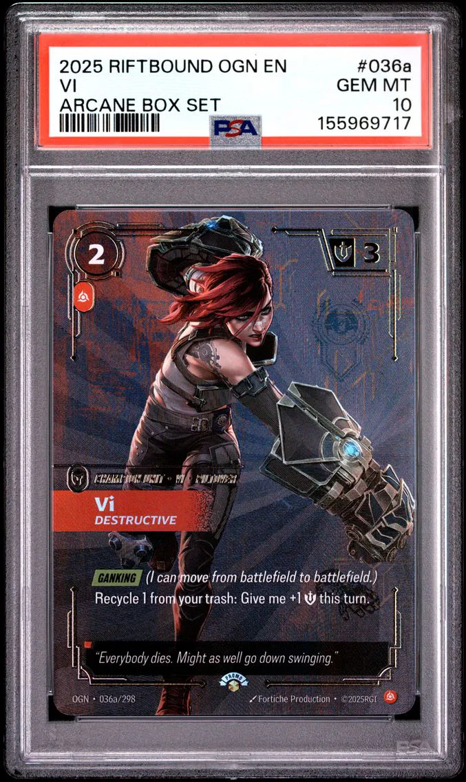 2025 #036a VI - Destructive PSA 10 Riftbound: League of Legends Ogn-Origins