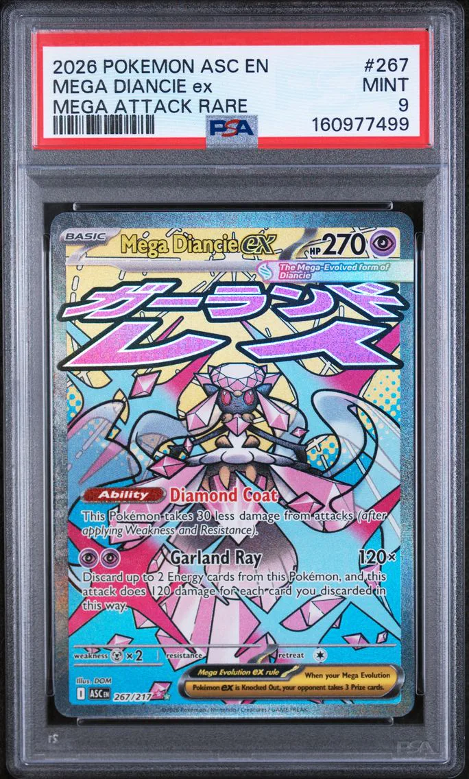2026 #267 Mega Diancie EX PSA 9 Asc EN-Ascended Heroes