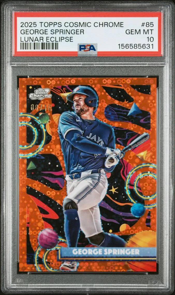 2025 #85 George Springer PSA 10 Topps Cosmic Chrome