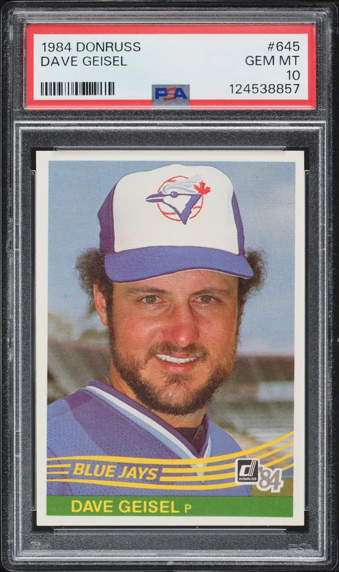 1984 Donruss Dave Geisel #645 PSA 10 GEM MINT