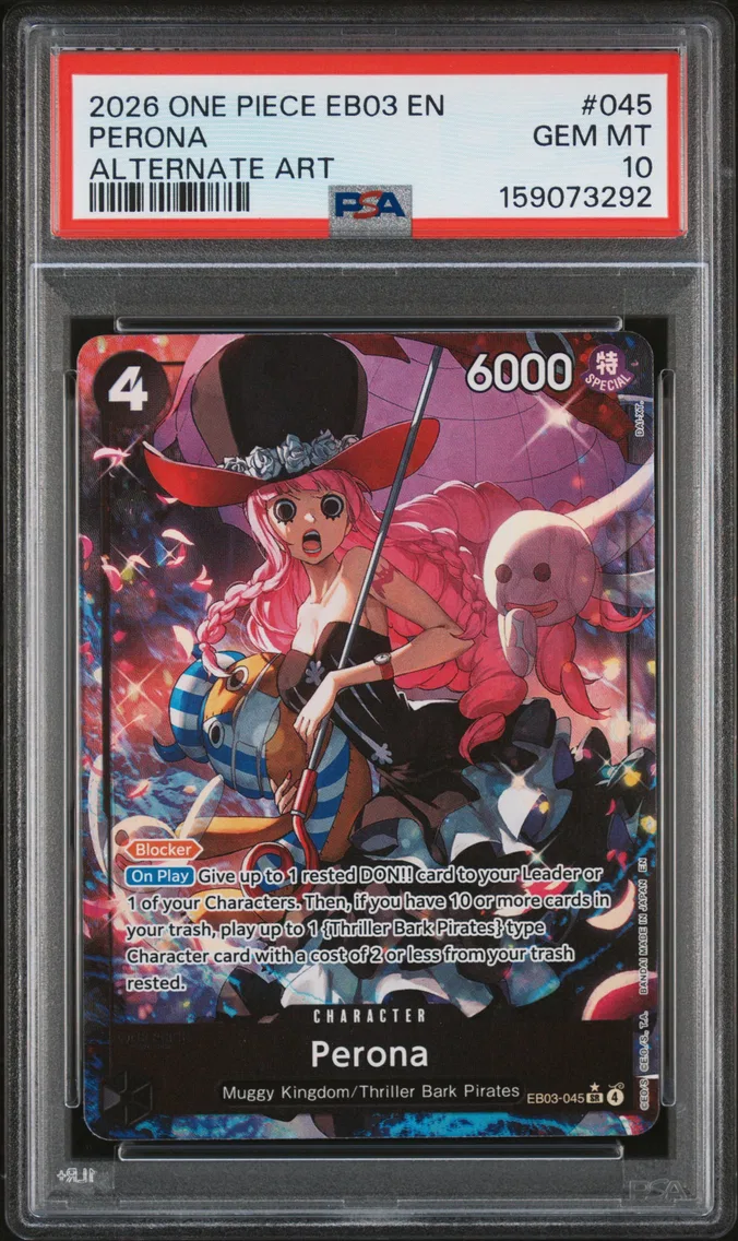 2026 #045 Perona PSA 10 One Piece EB03-Extra Booster -One Piece Heroines Edition-