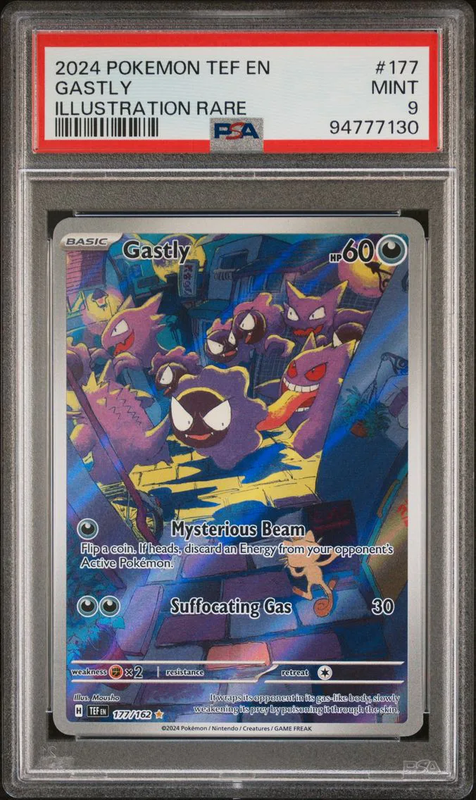 2024 #177 Gastly PSA 9 Tef EN-Temporal Forces