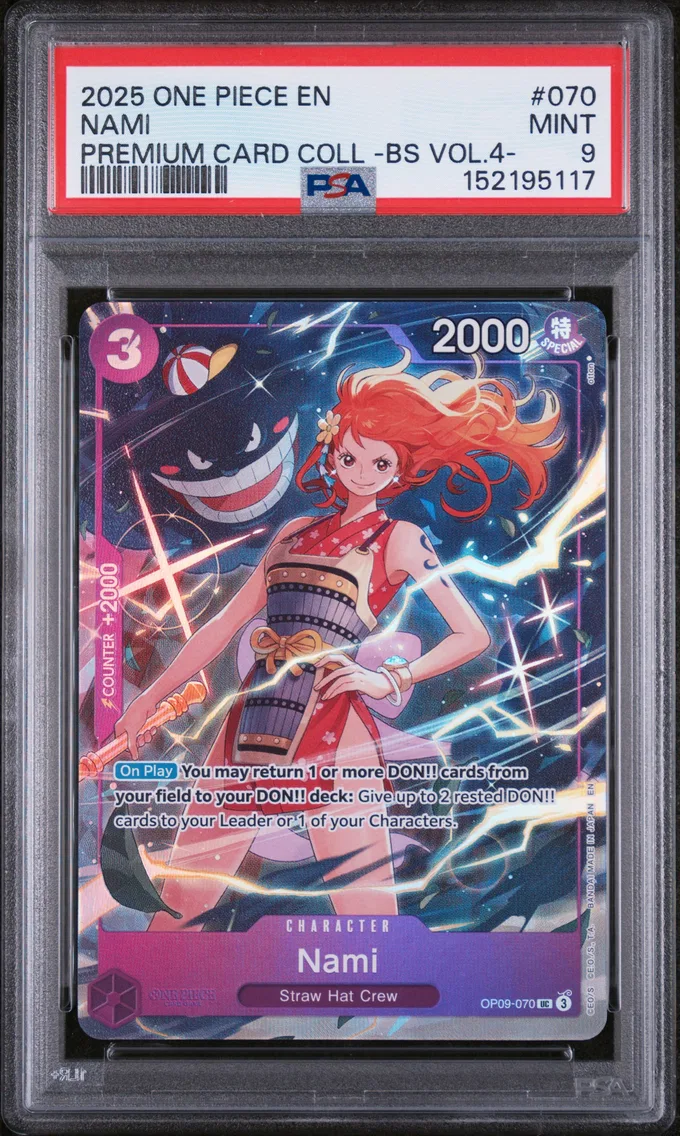 2025 #070 Nami PSA 9 One Piece Premium Card Collection -Best Selection Vol.4 -
