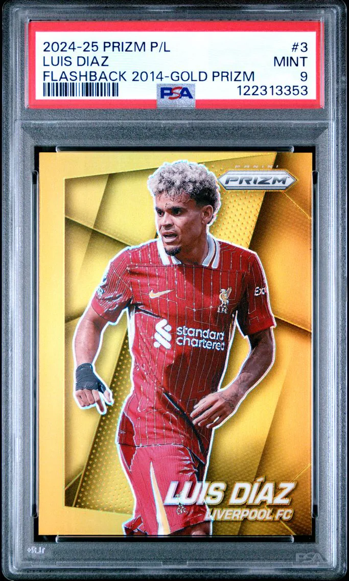 2024 #3 Luis Diaz PSA 9 Panini Prizm Premier League Prizm Flashback 2014