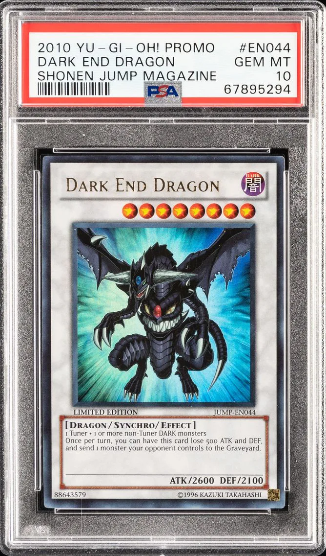 2010 YU-GI-OH PROMO SHONEN JUMP MAGAZINE LIMITED EDITION DARK END DRAGON JUMP-EN044 PSA 10