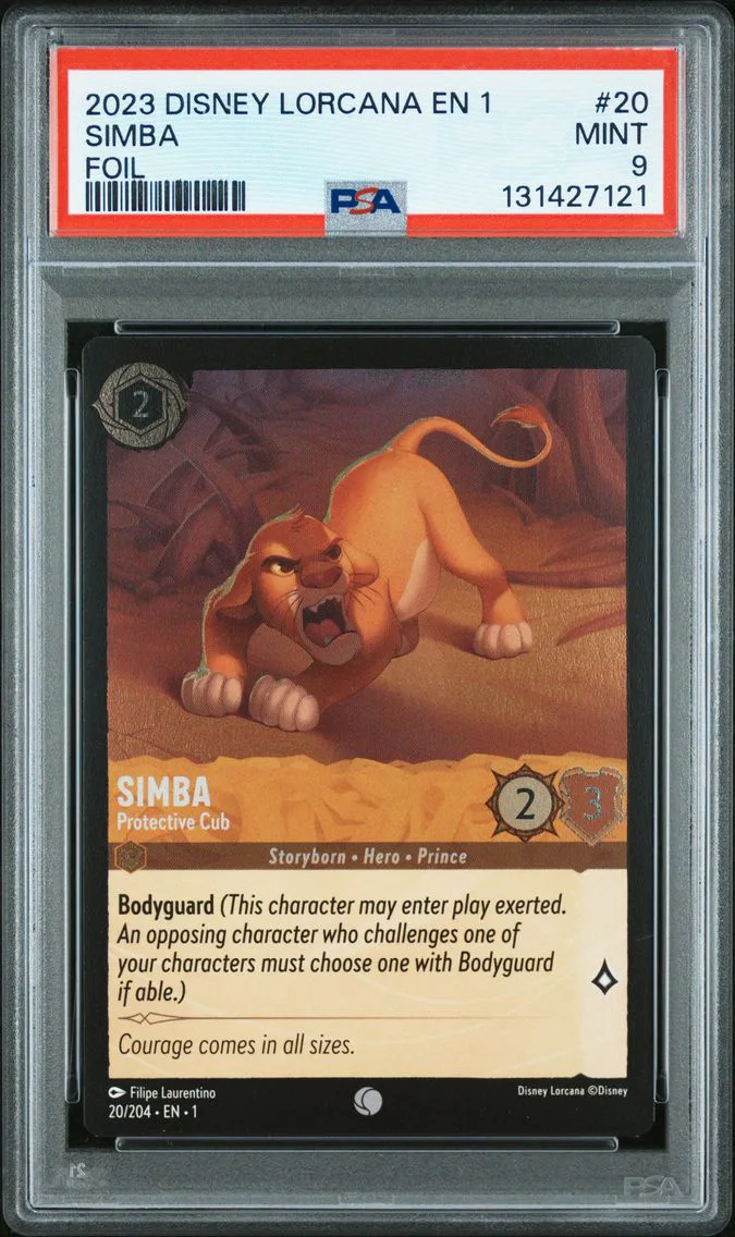 2023 #20 Simba - Protective Cub PSA 9 Disney Lorcana EN 1-the First Chapter