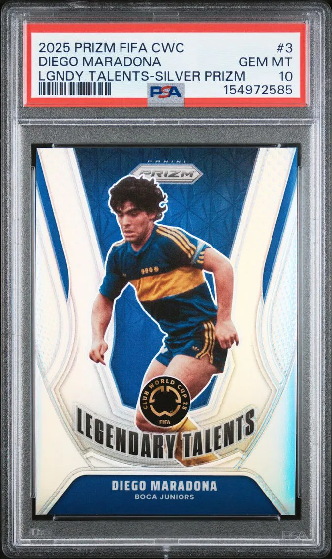 2025 #3 Diego Maradona PSA 10 Panini Prizm FIFA Club World Cup Legendary Talents