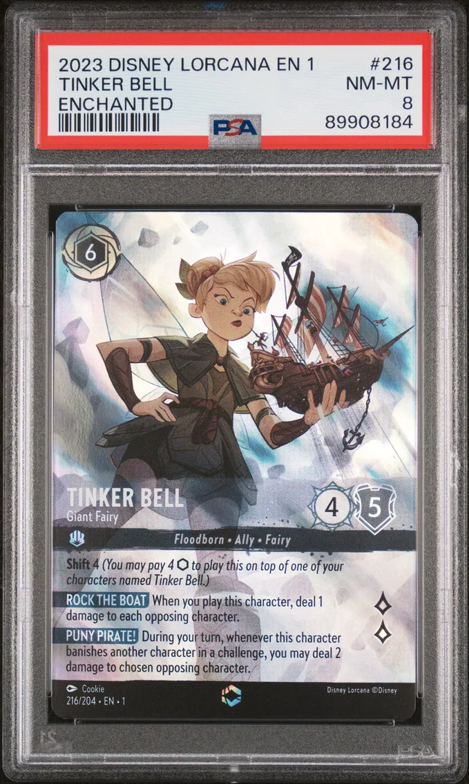 2023 #216 Tinker Bell - Giant Fairy PSA 8 Disney Lorcana EN 1-the First Chapter