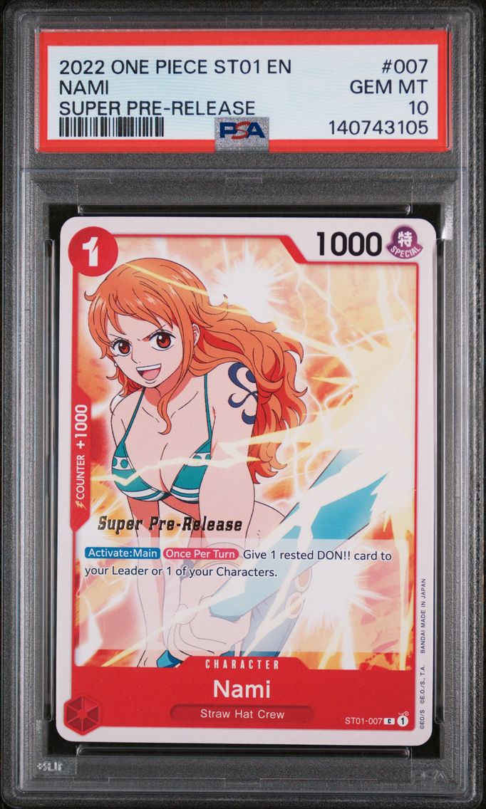 2022 #007 Nami PSA 10 One Piece Starter Deck ST01-Straw Hat Crew