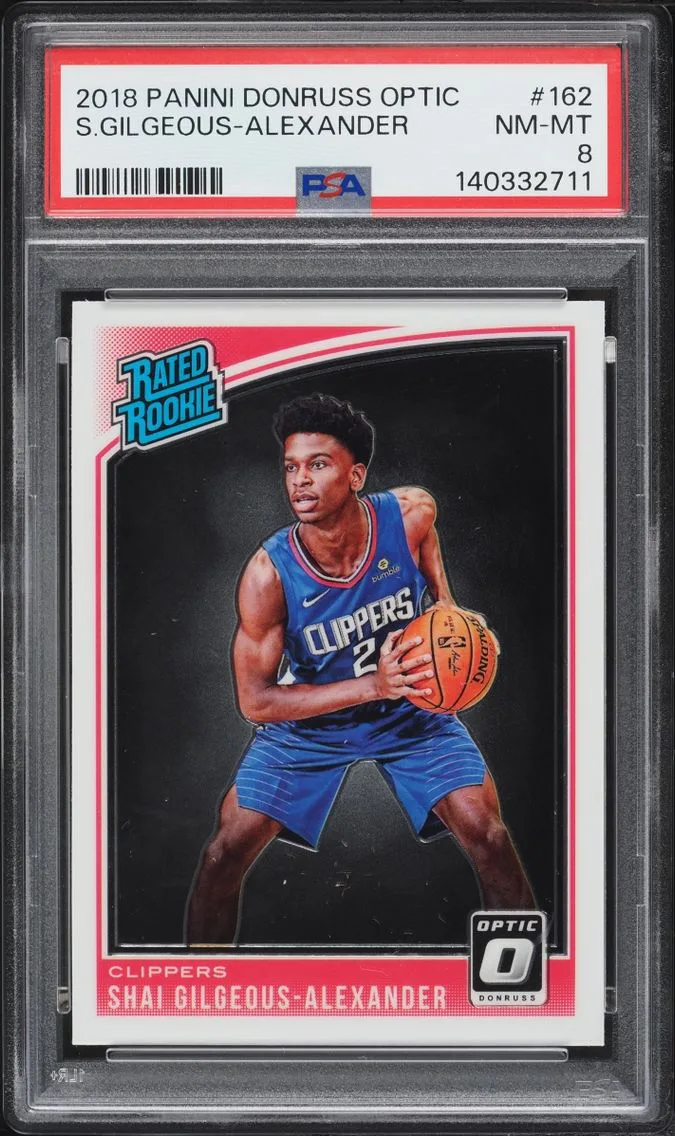2018 #162 Shai Gilgeous-Alexander PSA 8 Donruss Optic ROOKIE