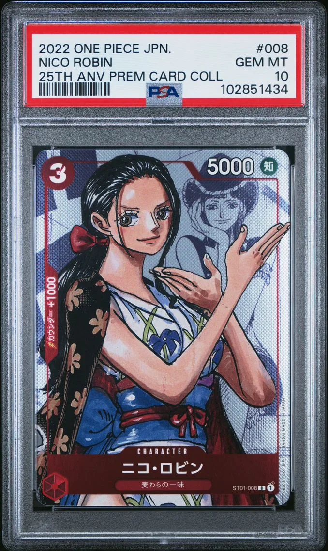 2022 #008 Nico Robin PSA 10 One Piece Japanese 25th Anniversary Premium Card Collection