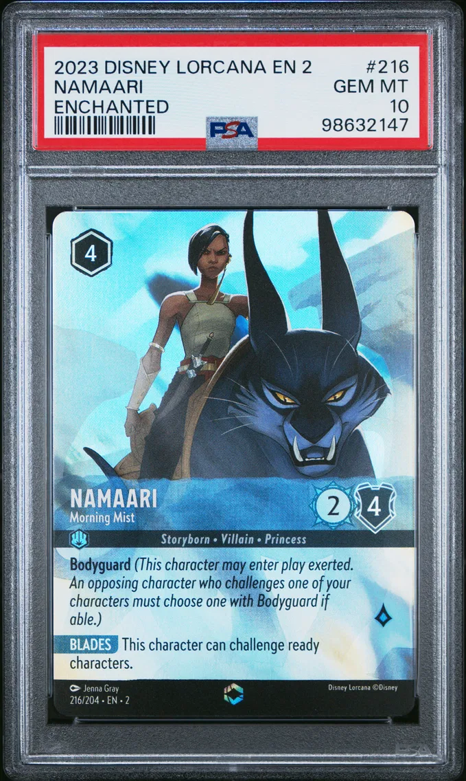 2023 #216 Namaari - Morning Mist PSA 10 Disney Lorcana EN 2-Rise of the Floodborn