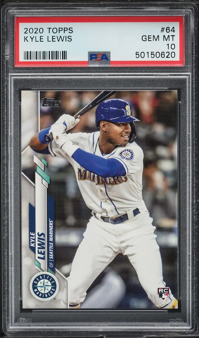 2020 Topps Kyle Lewis ROOKIE #64 PSA 10 GEM MINT