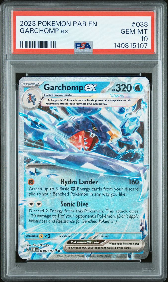 2023 #038 Garchomp EX PSA 10 Par EN-Paradox Rift Pokemon