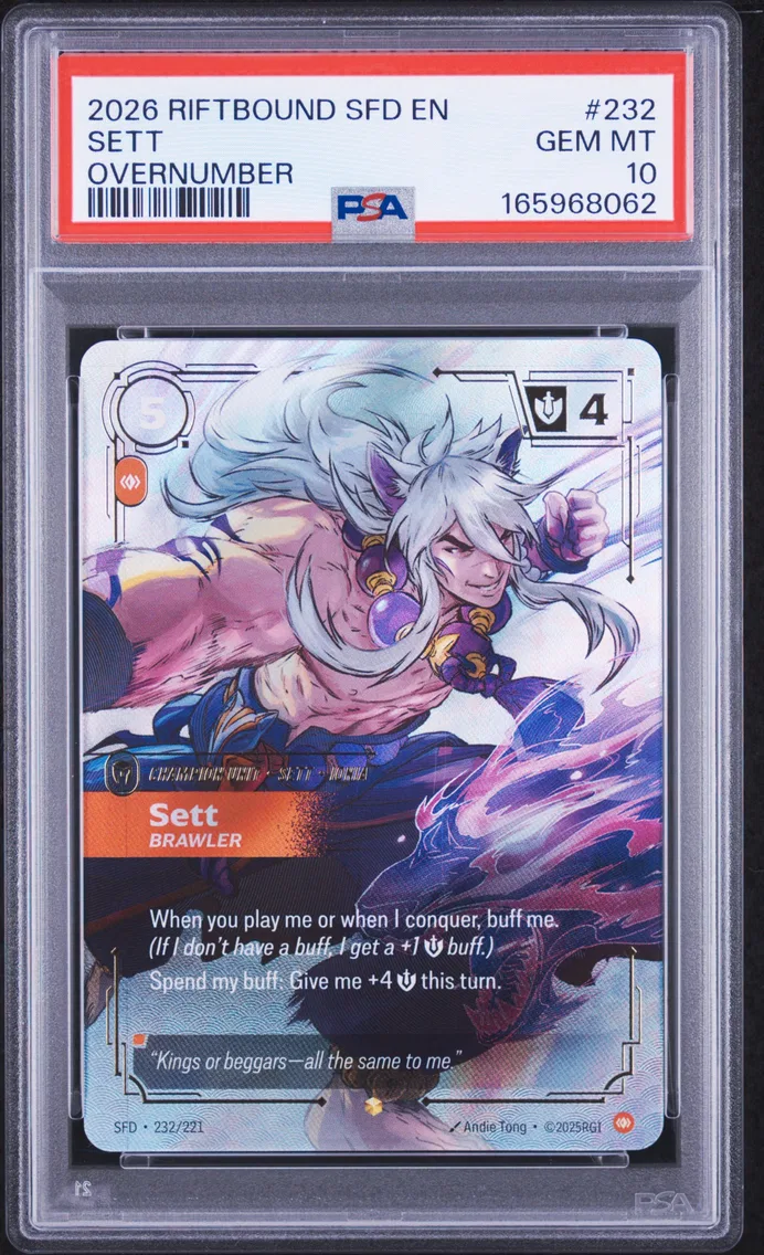 2026 #232 Sett - Brawler PSA 10 Riftbound: League of Legends Sfd-Spiritforged