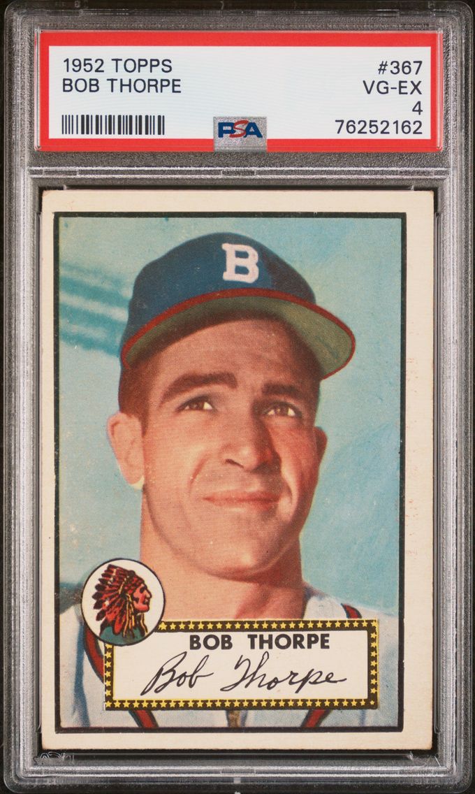 1952 #367 Bob Thorpe PSA 4 Topps