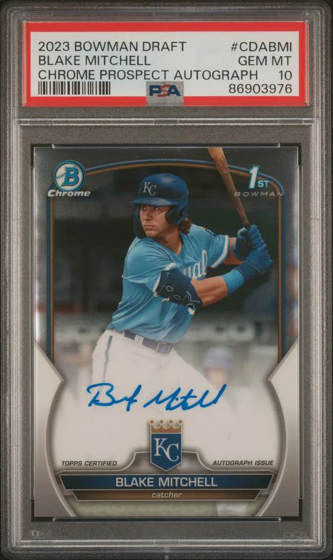 2023 #CDABMI Blake Mitchell PSA 10 Bowman Draft Chrome Prospect Autograph