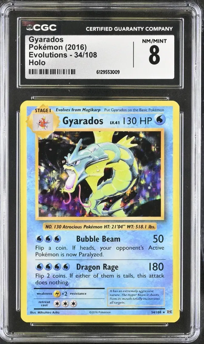2016 #34 Gyarados CGC 8 Evolutions - English