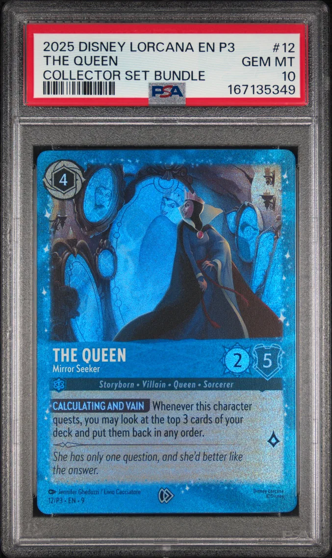2025 #12 The Queen - Mirror Seeker PSA 10 Disney Lorcana EN P3-Promo