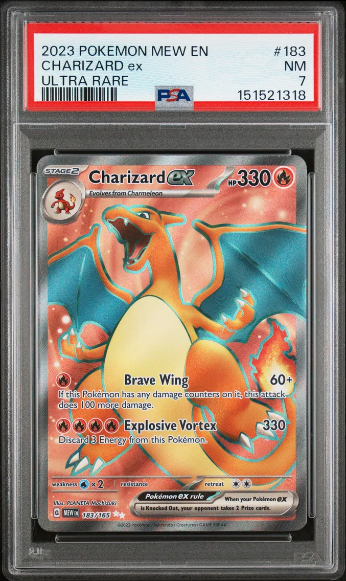 2023 Pokemon Mew EN-151 Charizard EX Mew EN-151 #183 PSA 7