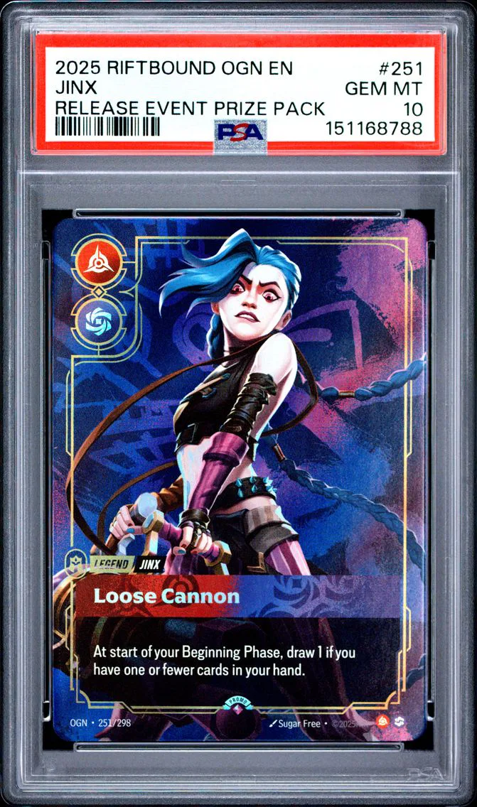 2025 #251 Jinx - Loose Cannon PSA 10 Riftbound: League of Legends Ogn-Origins
