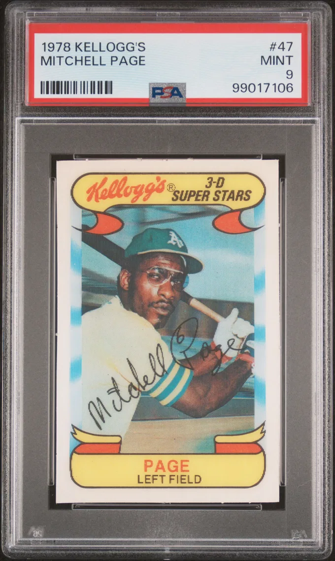 1978 #47 Mitchell Page PSA 9 Kellogg's