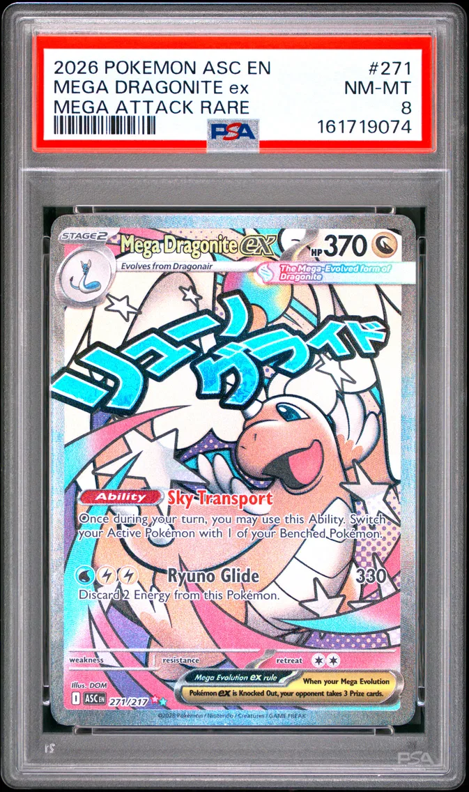 2026 #271 Mega Dragonite EX PSA 8 Asc EN-Ascended Heroes