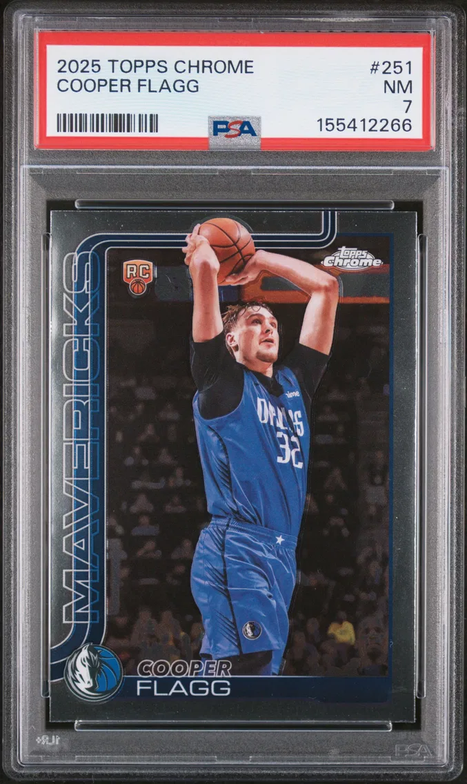 2025 #251 Cooper Flagg PSA 7 Topps Chrome