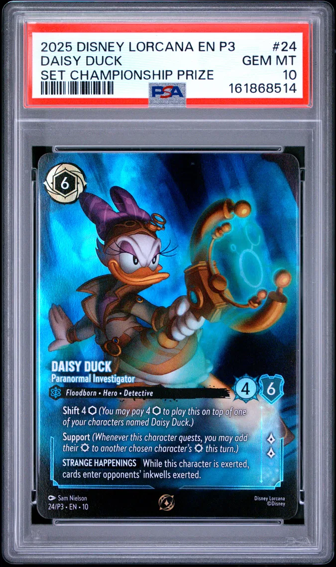 2025 #24 Daisy Duck - Paranormal Investigator PSA 10 Disney Lorcana EN P3-Promo