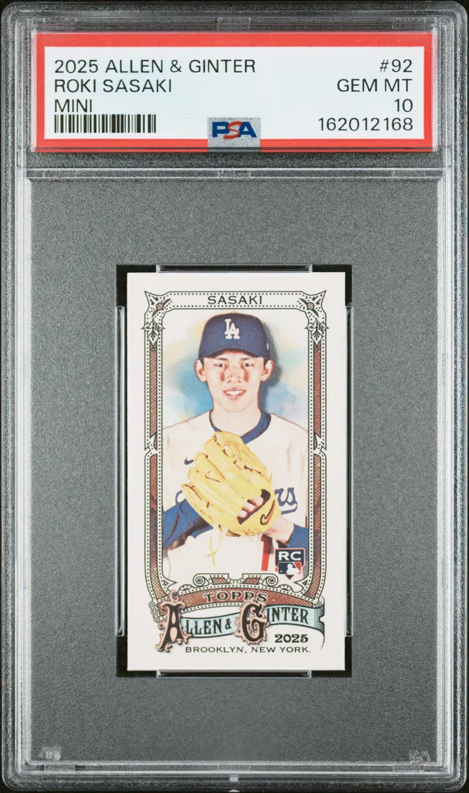 2025 #92 Roki Sasaki PSA 10 Topps Allen & Ginter