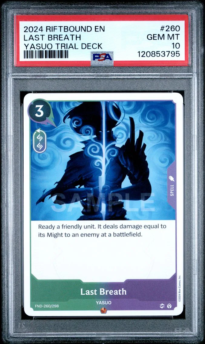 2024 #260 LAST BREATH PSA 10 Riftbound: League of Legends Yasuo Trial Deck