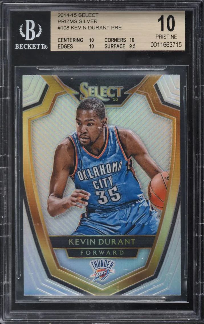 2014 Select Silver Prizm Kevin Durant #108 BGS 10 PRISTINE