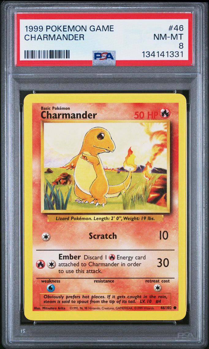 1999 #46 Charmander PSA 8 Game