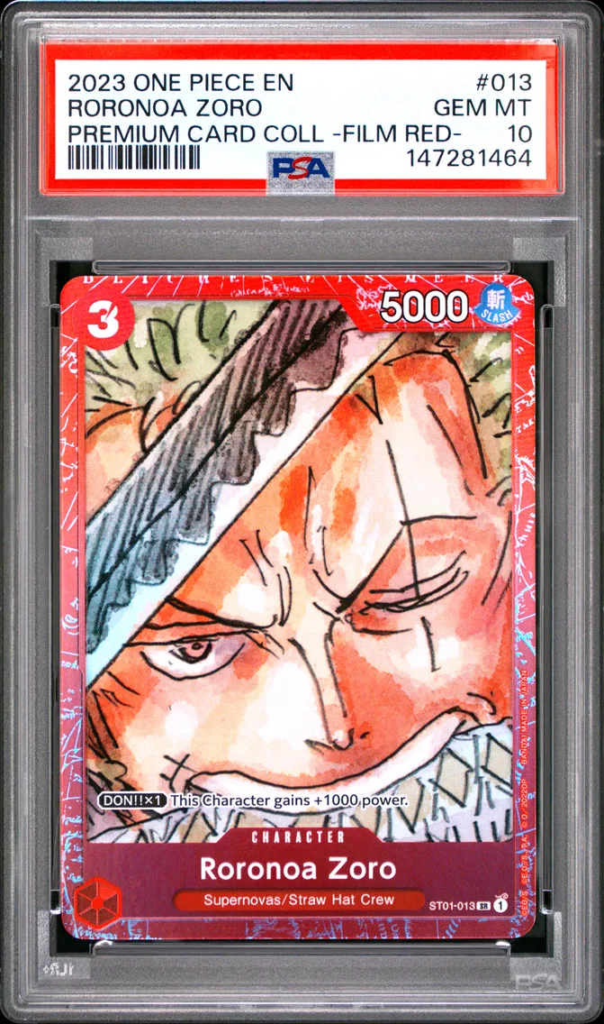 2023 #013 Roronoa Zoro PSA 10 One Piece Premium Card Collection -One Piece Film Red-