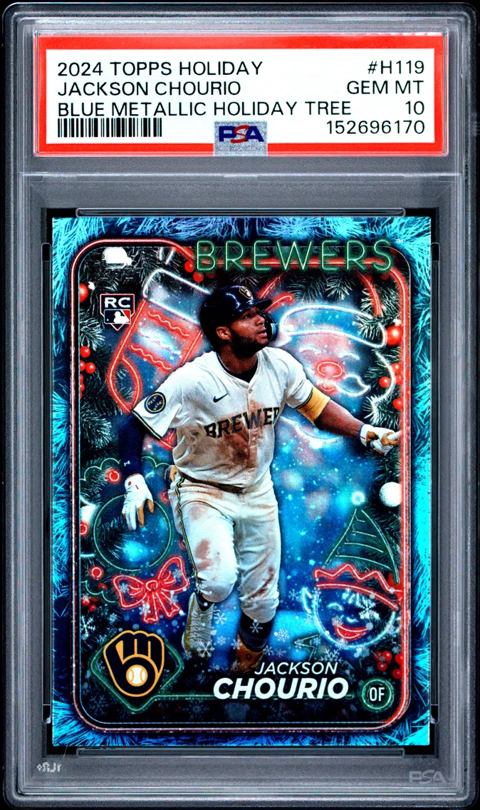 2024 #H119 Jackson Chourio PSA 10 Topps Holiday