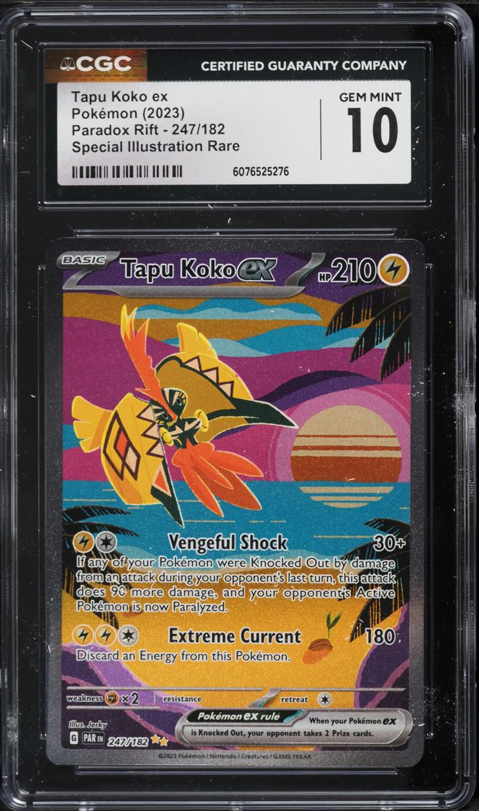 2023 #247 Tapu Koko EX CGC 10 Par EN-Paradox Rift Pokemon
