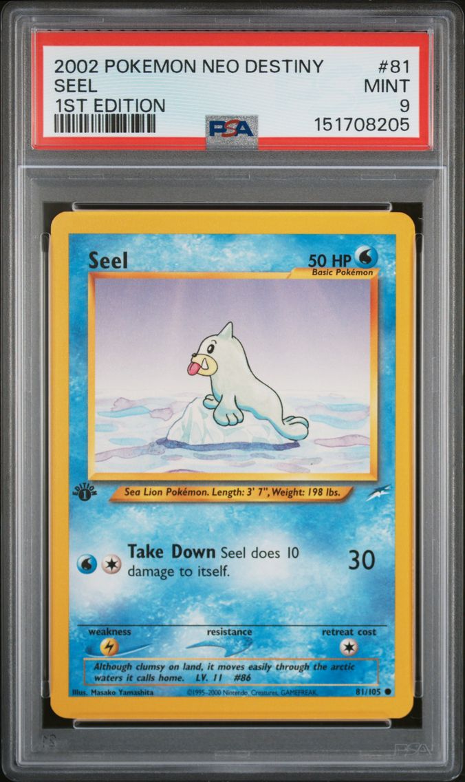 2002 #81 Seel 1st Edition PSA 9 Neo Destiny