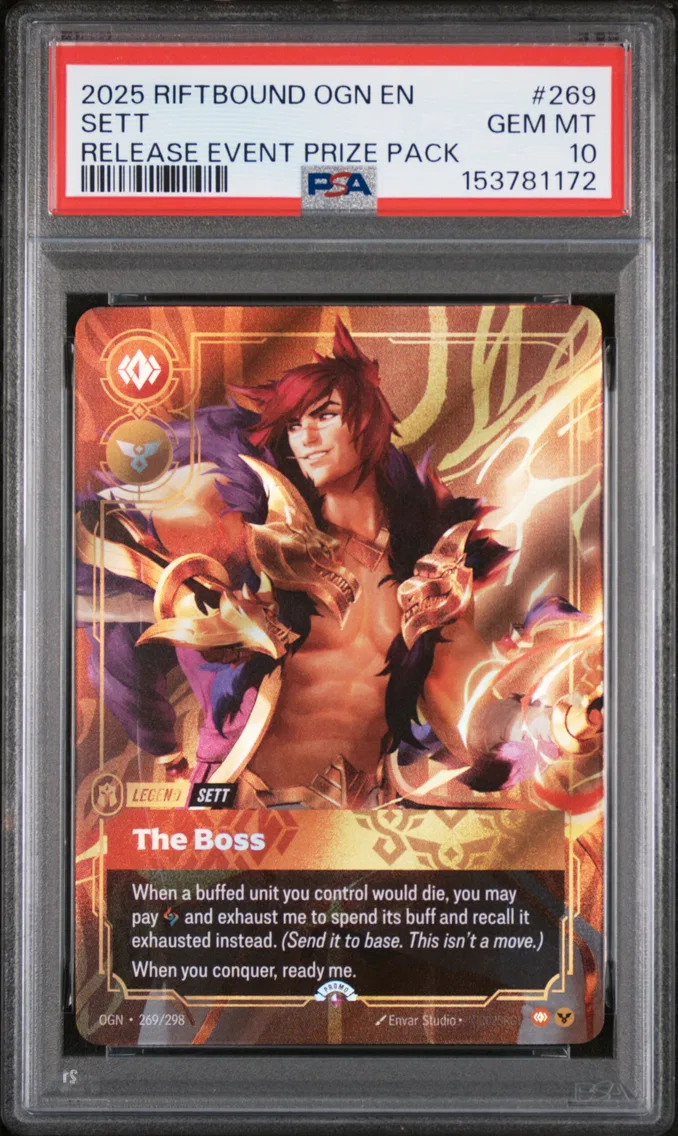 2025 #269 Sett - the Boss PSA 10 Riftbound: League of Legends Ogn-Origins