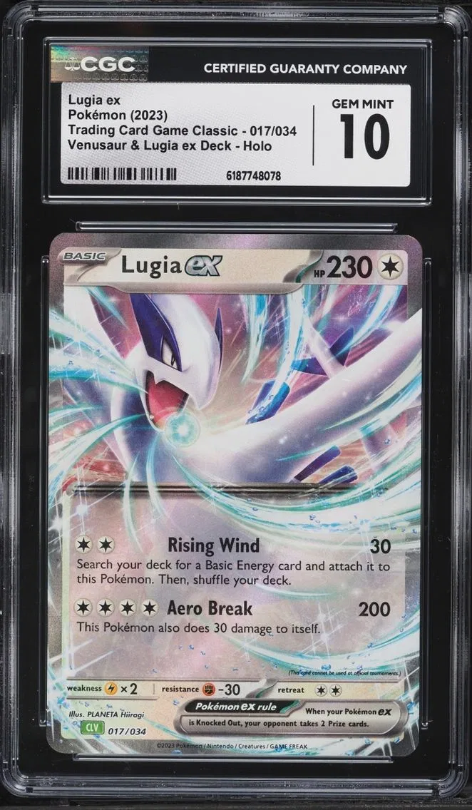 2023 #17 Lugia EX CGC 10 Pokemon Japanese TCG Classic Collection Holo