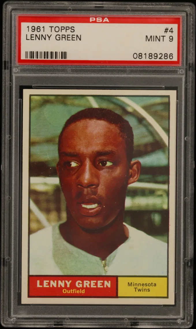 1961 #4 LENNY GREEN PSA 9 Topps