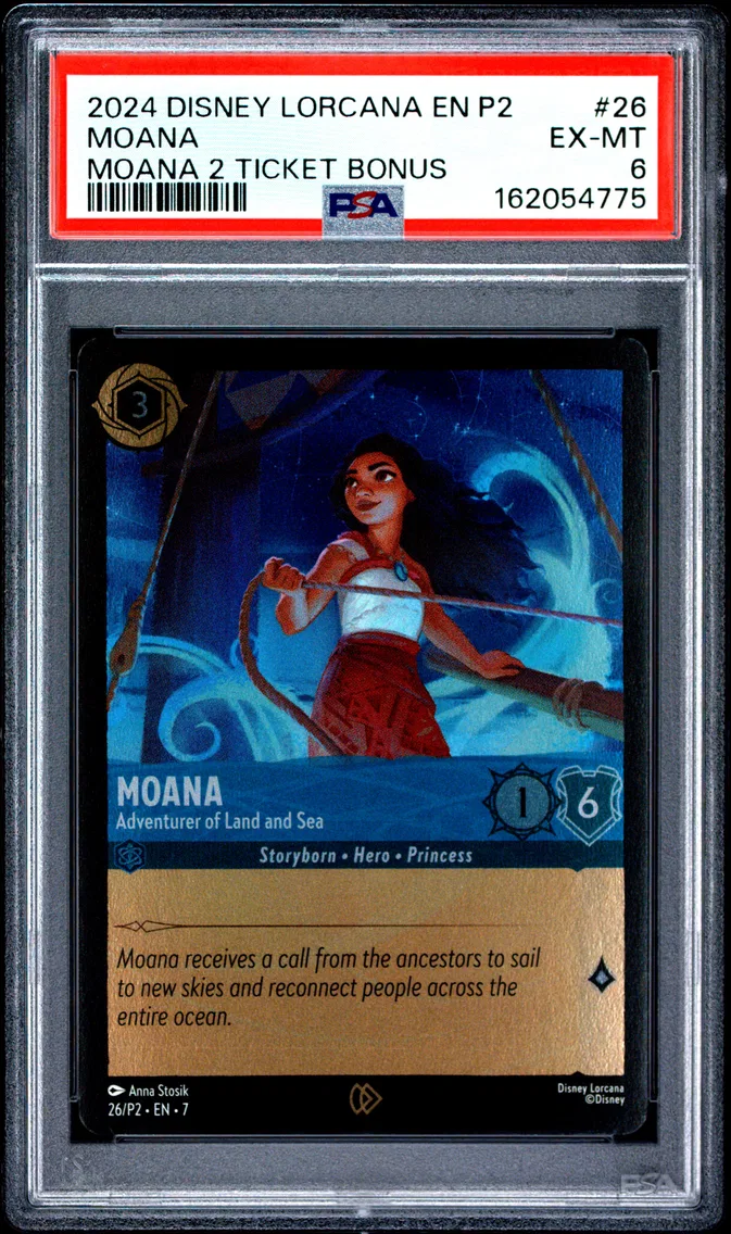 2024 #26 Moana - Adventurer of Land and Sea PSA 6 Disney Lorcana EN P2-Promo