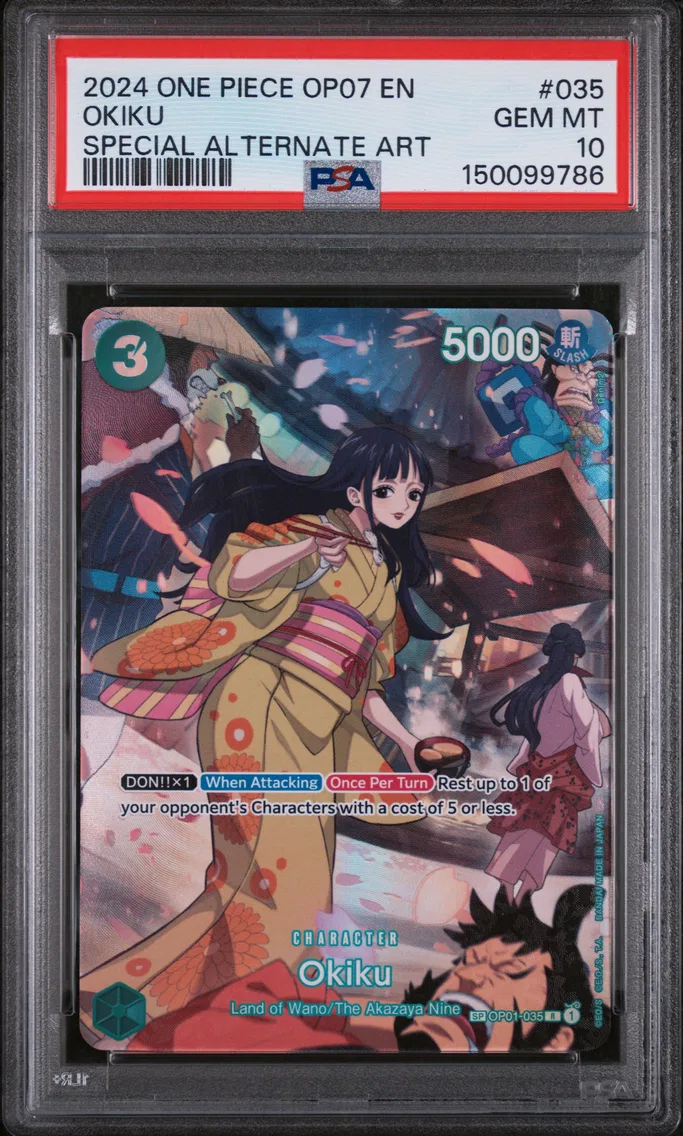 2024 #035 Okiku PSA 10 One Piece OP07-500 Years in the Future