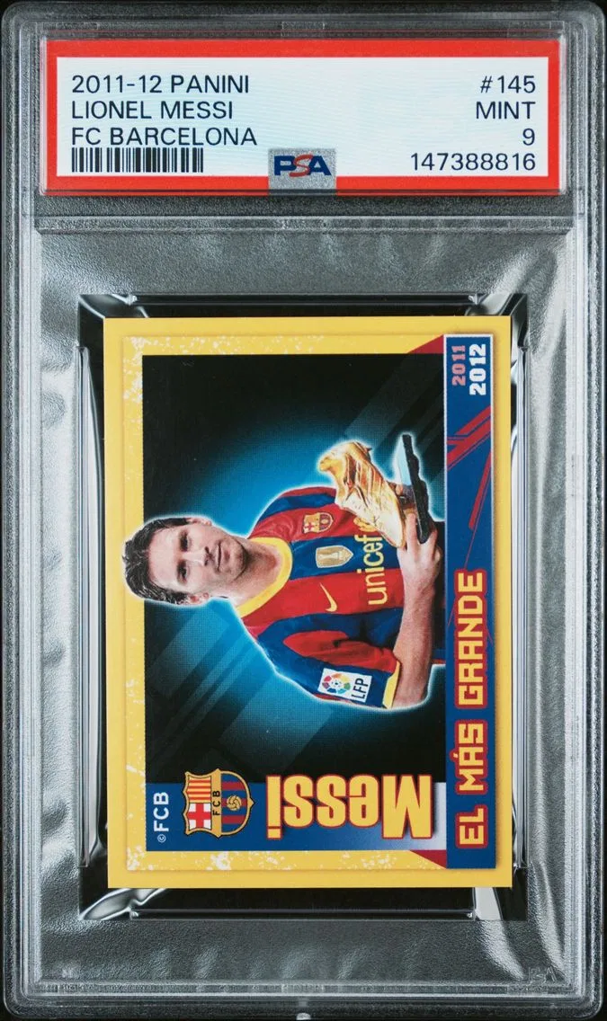2011 #145 Lionel Messi PSA 9 Panini FC Barcelona