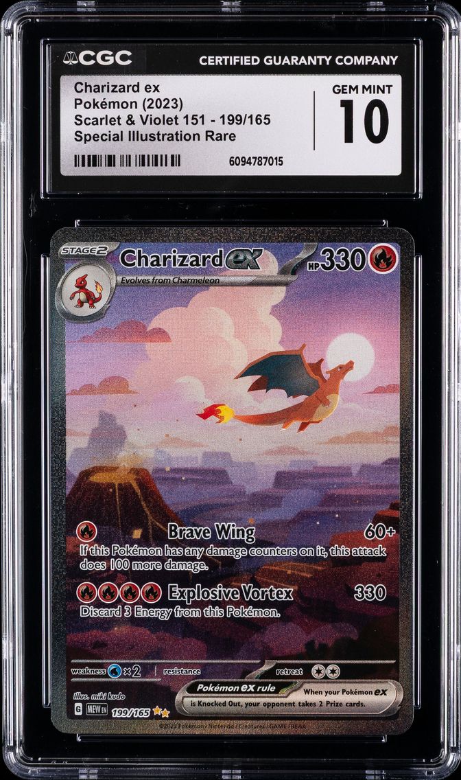 2023 #199 Charizard EX CGC 10 Me
