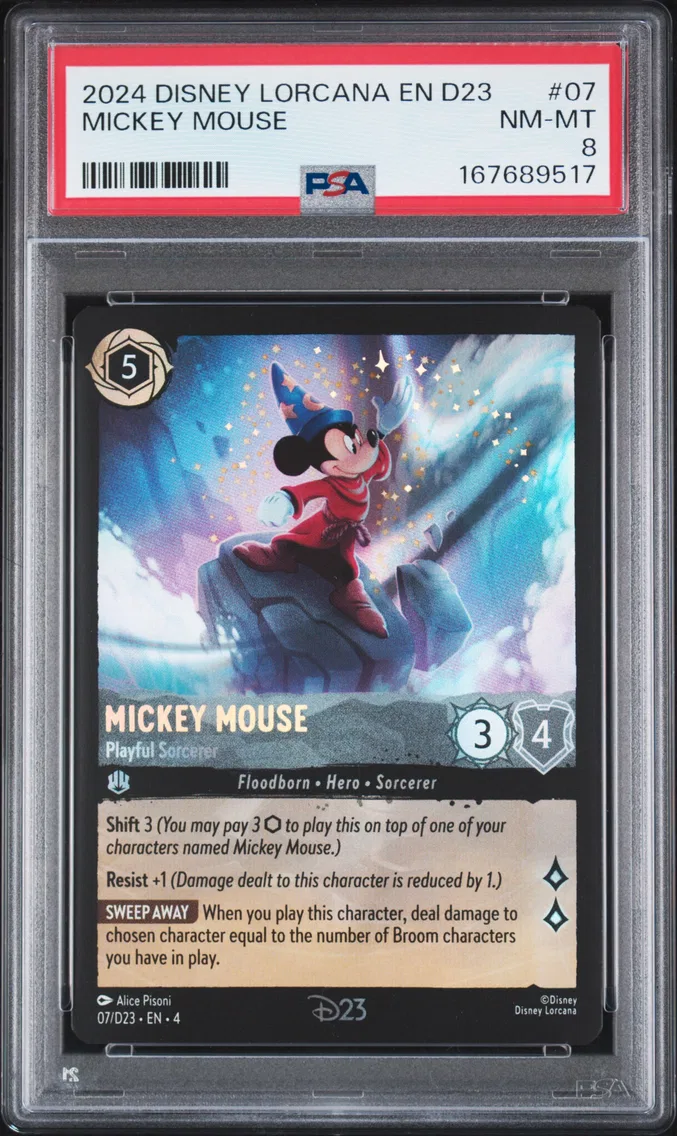 2024 #07 Mickey Mouse - Playful Sorcerer PSA 8 Disney Lorcana EN D23-D23 Expo Promo