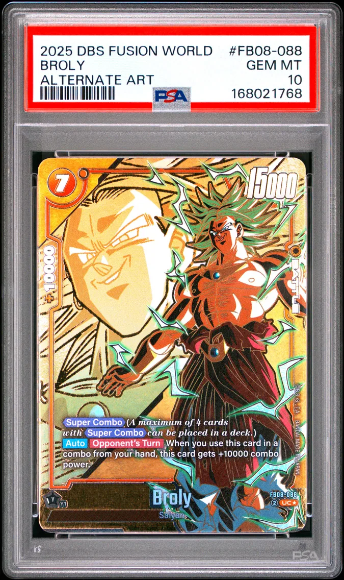 2025 #FB08-088 BROLY PSA 10 Dragon Ball Super Card Game Fusion World Saiyan's Pride
