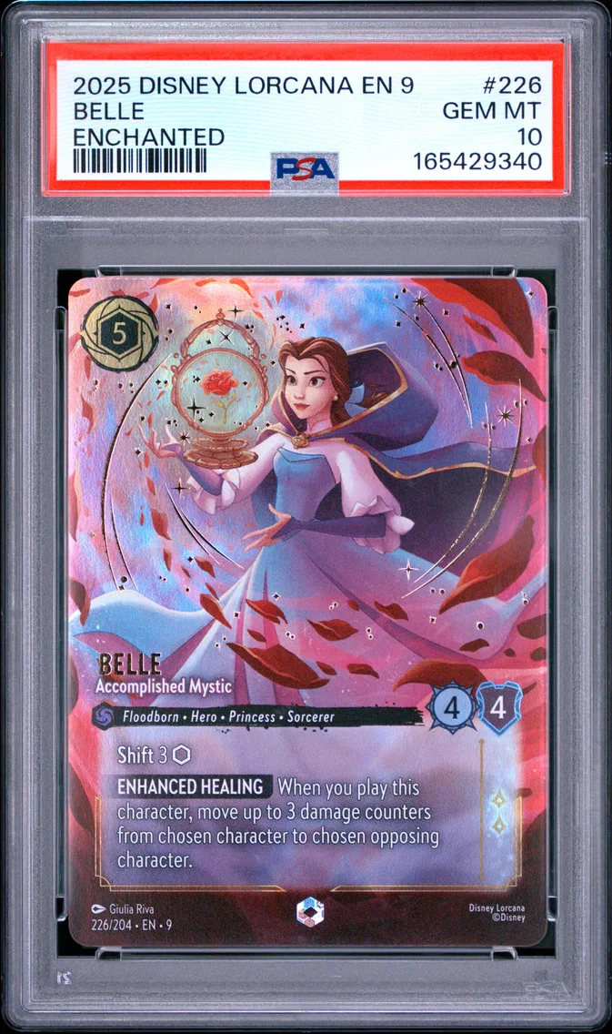 2025 #226 Belle - Accomplished Mystic PSA 10 Disney Lorcana EN 9-Fabled