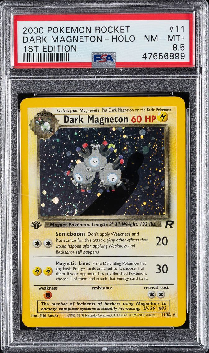 2000 #11 DARK MAGNETON-HOLO PSA 8.5 POKEMON ROCKET | 1ST EDITION